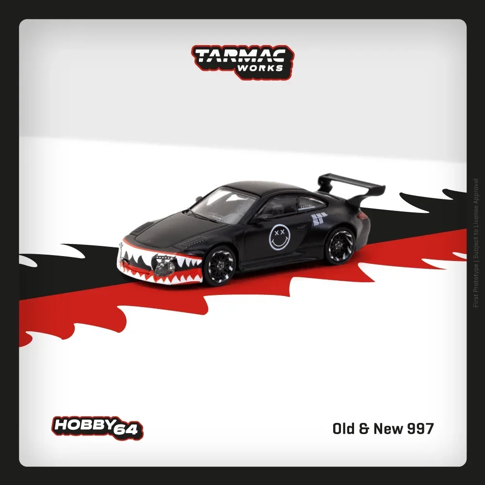 

Instock Tarmac Works 1:64 Old & New 997 Matte Black Alloy Model