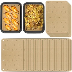 100Pcs Air Fryer Paper Disposable Non-Stick Kitchen Baking Oil-proof Paper Micro-wave Barbecue Oven Fryer Papers Steamer Paper