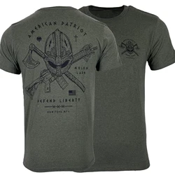 Victory or Valhalla Nordic  Warrior Spirit Military Grunt T-Shirt 100% Cotton O-Neck Short Sleeve Casual Mens T-shirt