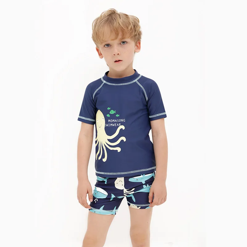 

Boys Swimming Costume Cartoon Octopus Split Swimming Costume Baby Beach Swimming Costume Sunscreen Quick Dry Swim Trunks