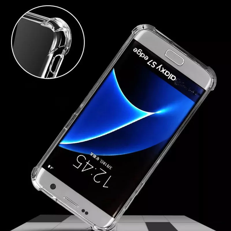 Clear Soft TPU Shockproof Case for Samsung Galaxy S10 S20 S21 S22 S23 S24 S25 S26 Ultra FE Plus Transparent Phone Back Cover