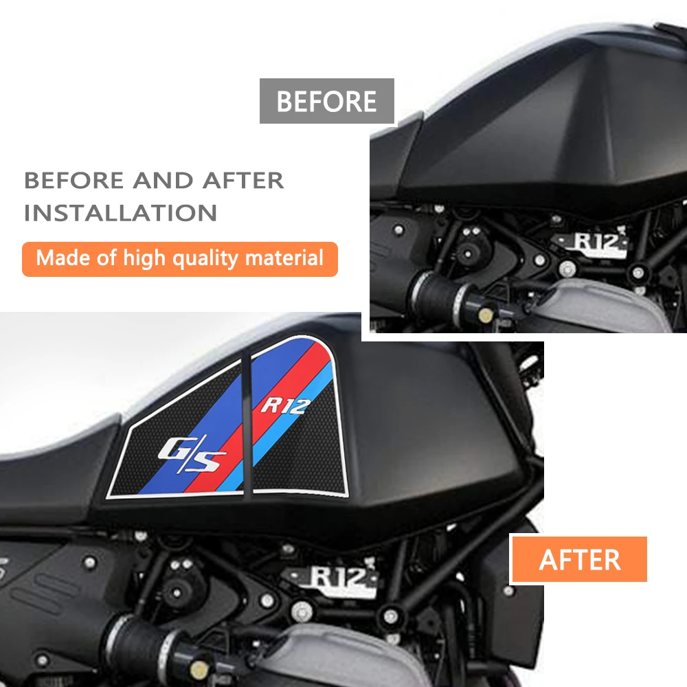 Motorcycle Tank Pad Sticker Side Tank Pad Anti Scratch Decal Accessories Non-slip Sticker For BMW R12 G/S R12 G R12 S 2025-2026