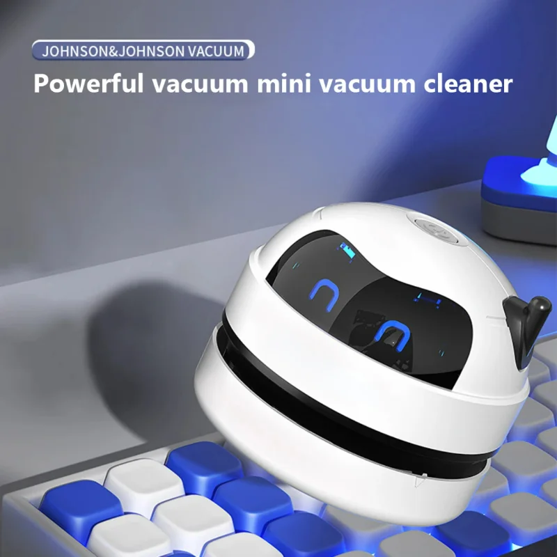 Desktop Vacuum Cleaner Portable Wireless Vacuum Cleaner 500mAh USB Rechargeable with Detachable Nozzle   Office Keyboard