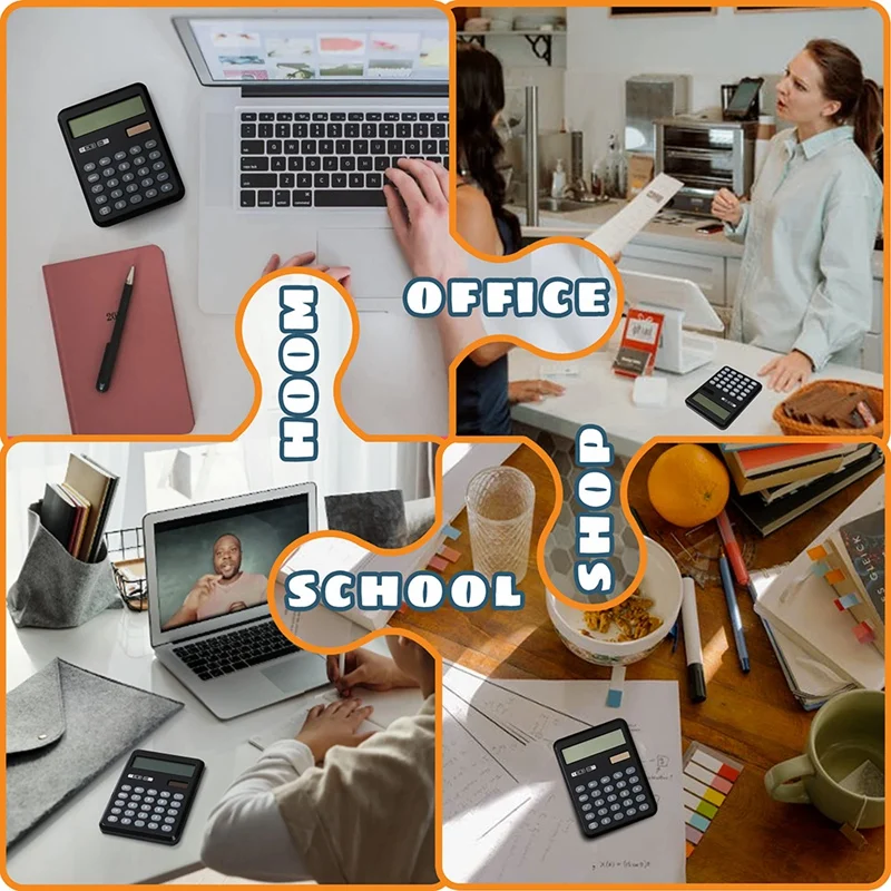 Handwriting Portable Basic Calculator With Writing Pad, 12 Digits Desktop Pocket Calculator For Office Home School Black