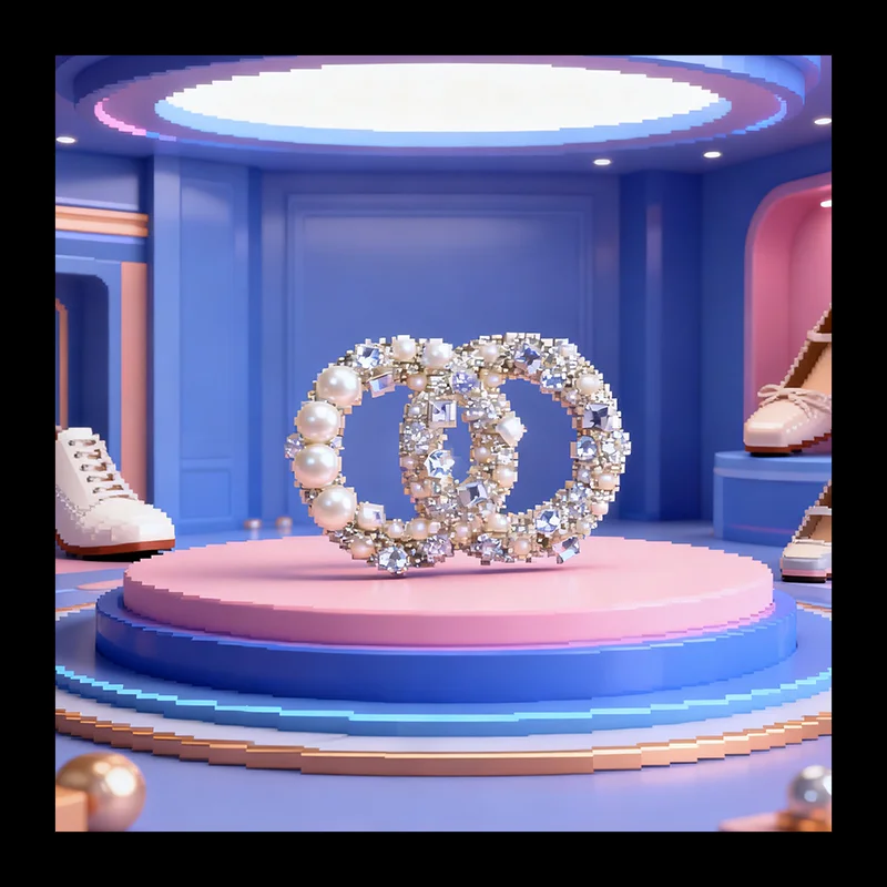 

9386, взрывная брошь Xiaoxiang, осенне-зимняя модная обувь из латуни премиум-класса с квадратными бриллиантами, инкрустированная буквами C