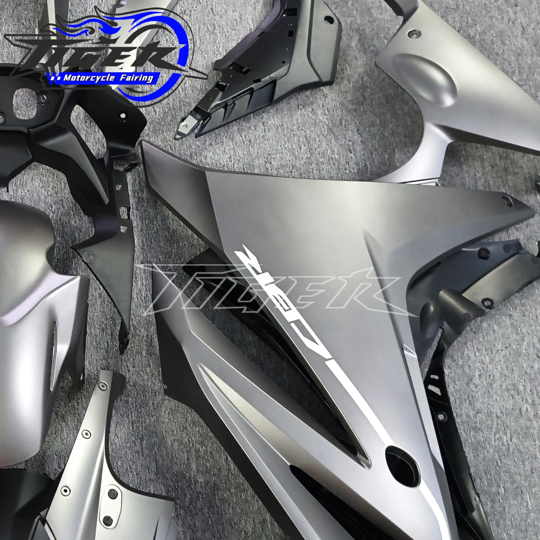 Custom Fairing kit for HONDA CBR500R 08 CBR 500R CBR500R 06 07 08 ABS Blake Silver Motorcycle Fairings set+gifts 6