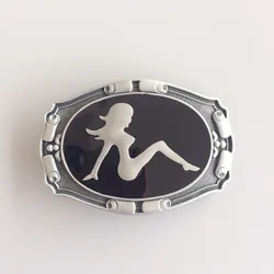 New Enamel Truck Mud Flap Girl Biker Rider Belt Buckle also Stock in US Gurtelschnalle Boucle de ceinture Free Shipping