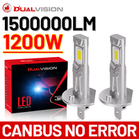 1200W H1 LED Headlight Bulb Mini 7535 CSP for Car Headlamp H1 Fanless Light Auto Diode Fog Lamps 12V 6000K White Automobile 24V