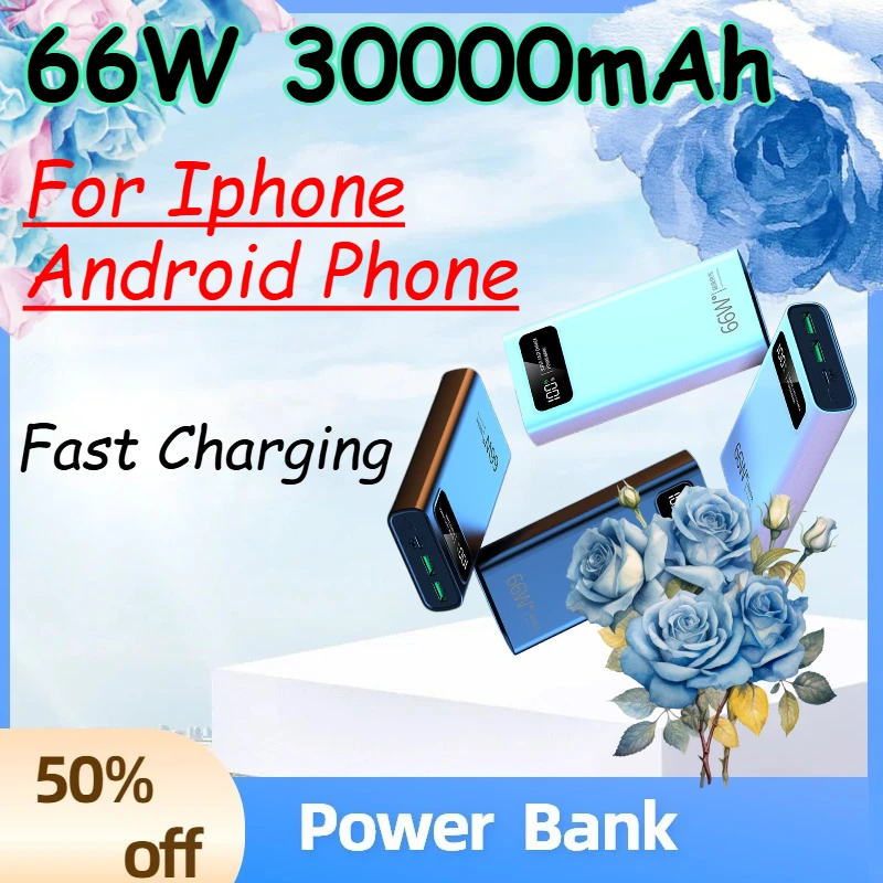 

(CCC)66W 30000mAh Super Fast Charging Power Bank for Iphone Android Phone Portable Power Bank