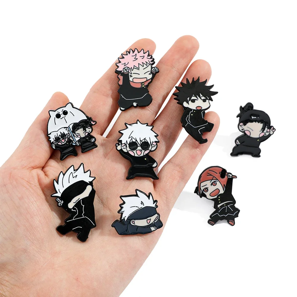 دبوس بالمينا إبداعي على شكل صبي أسود ، بروش كرتون لطيف ، شارة معدنية ، مجوهرات حقائب الظهر ، إكسسوارات الملابس ، 4 * * #3