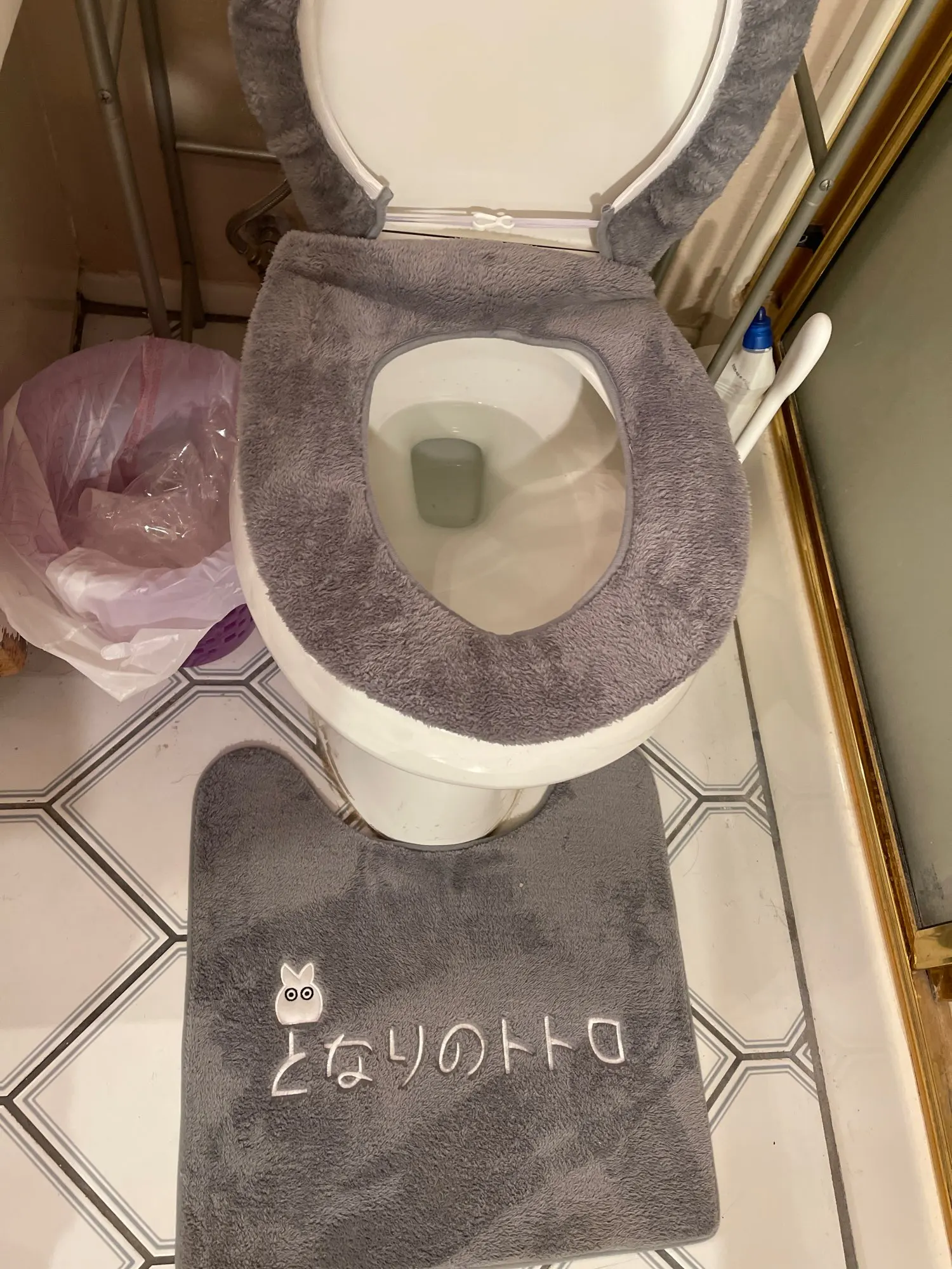 Animal Style Bathroom Toilet Cover WC Seat Cushion Frame Bath Toilet Sit Cover 3 Pieces Toilet