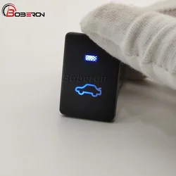 1 Pc Key Switch Blue LED Light Car Trunk Lid Tailgate Open Switch Push Button Boot Release Switch for Toyota Camry Prius Corolla