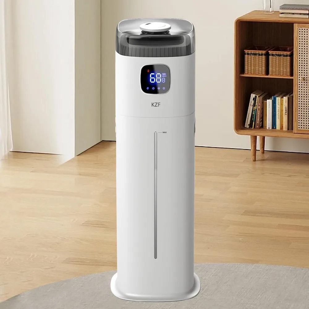 Humidificador para dormitorio, humidificador ultrasónico de niebla fría de 9 l/2,5 galones con humidistato, 360 ° Boquilla, nivel de niebla grande de 350 ml/h, Suita