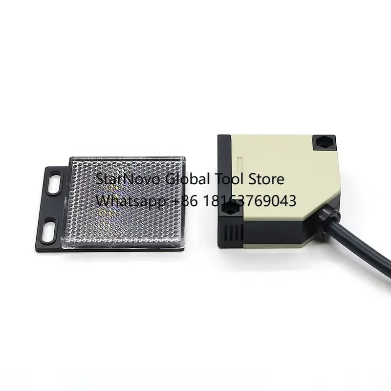 2026 Hot！ Parking Sensor EK50-R4A1 Long Distance Photocell Switch Detect Plastic Retro-reflective Photoelectric Sensor