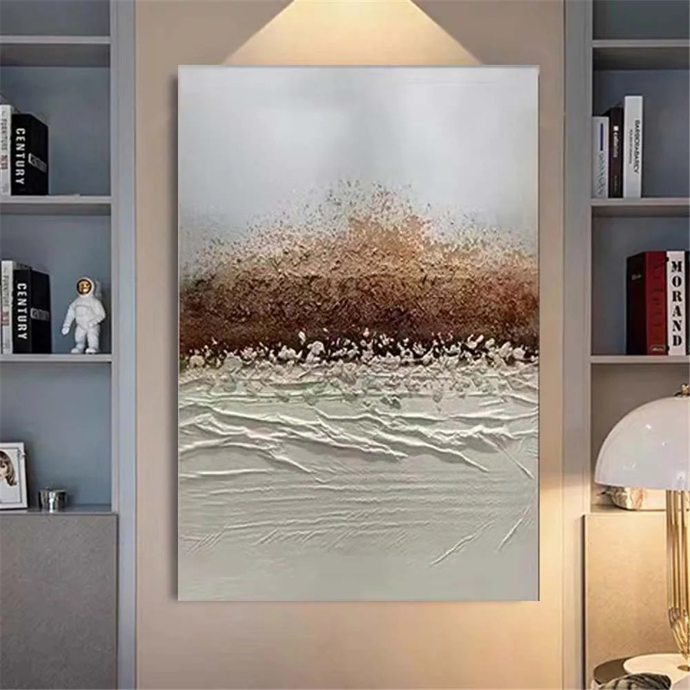 

Pure Handmade Coarse Grain Texture Art Painting Abstract On Canvas Modern Custom Abstract Oil Paintings Decor Wall Trim Panel