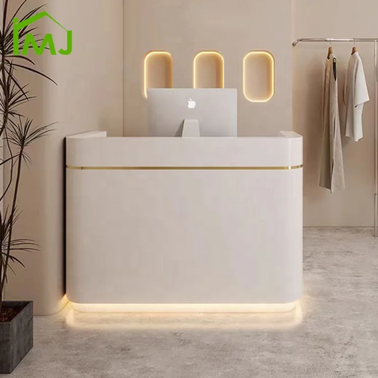 

Modern Beauty Salon Reception Desk Salon Commercial Furniture Checkout Counter