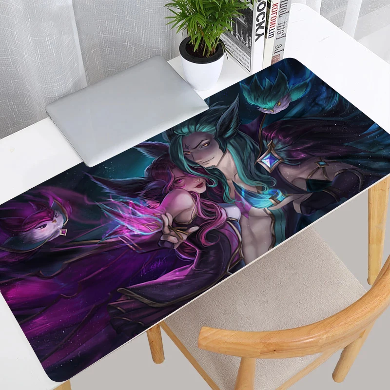 

League of Legends Xayah Rakan Mouse Pad Laptop Kawaii Anime Game Cabinet Table Mat PC Gaming Accessories Playmat Mousepad Carpet