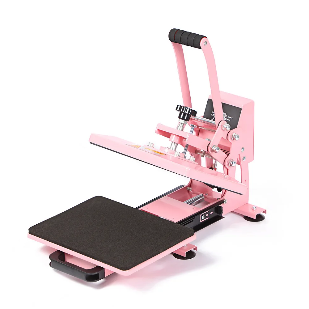 

23x30cm Pink Heat Press Machine for Sublimation Custom Heat Transfer Printing for T-Shirt Phone Case Pillow Case
