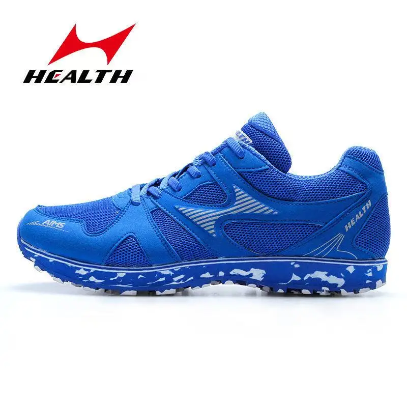HEALTH-Knitted Sports Running Sneakers for Male and Female Students, Exam Training, Long Jump Shoes, Breathable, New, 6991