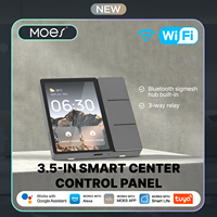 MOES Tuya WiFi 3.5-inch Smart Center Touch Control Panel Central Screen 3 Relays Physical Buttons Bluetooth Sigmesh Hub Built-in