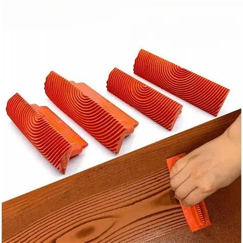 New Paint Brush Wood Graining Rubber Roller Brush Painting Tools Imitation Wall Painting Home Decoration Art Embossing Graining