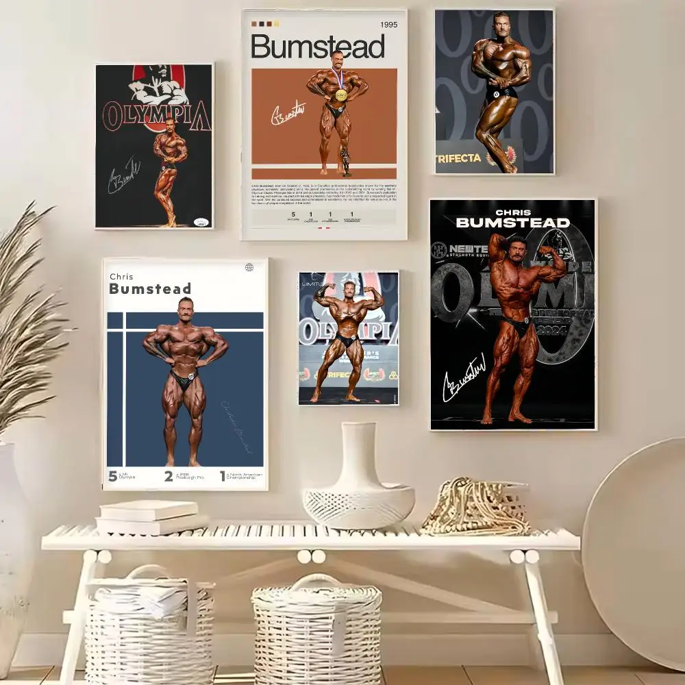 Chris Bumstead Bodybuilder Fitness Painting Calligraphy Stylish Canvas Poster Wall Art for Home Decor Gift
