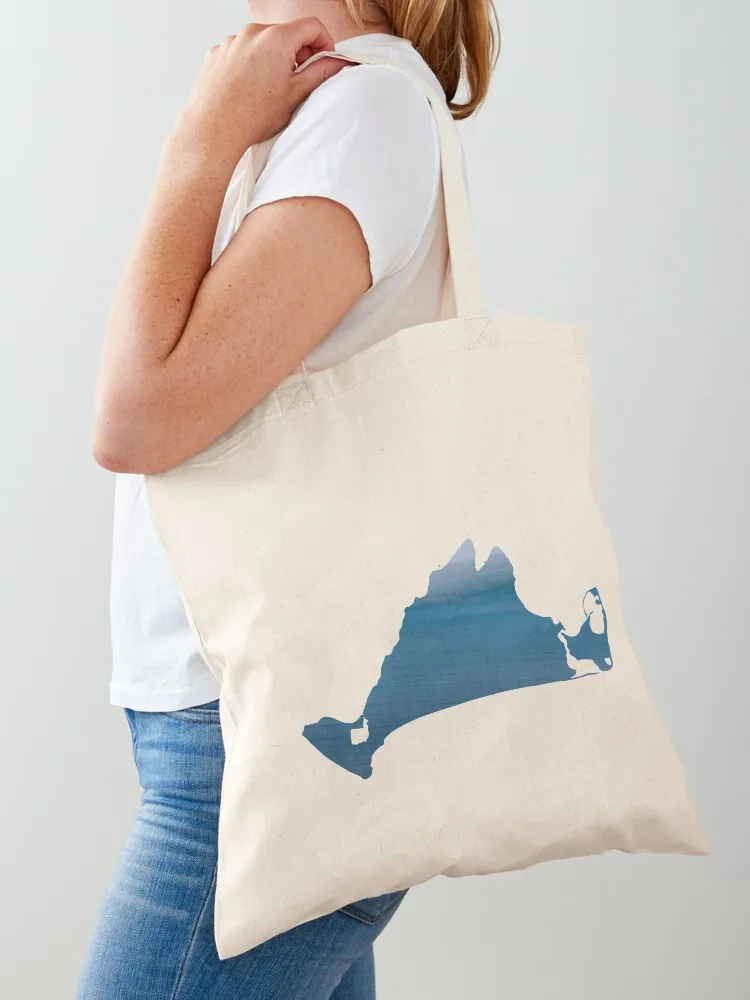

Martha's Vineyard map as a seascape Tote Bag canvas shopping bag shopper bag women canvas tote men bags woman 2025