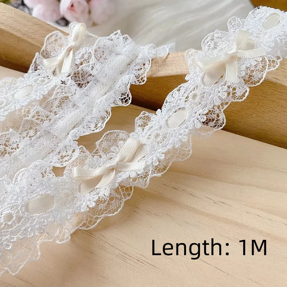 New Diy Lace Trim Ribbons Gift Wrapping Handmade Fabric Bow Decorative Crafts Sewing Accessories