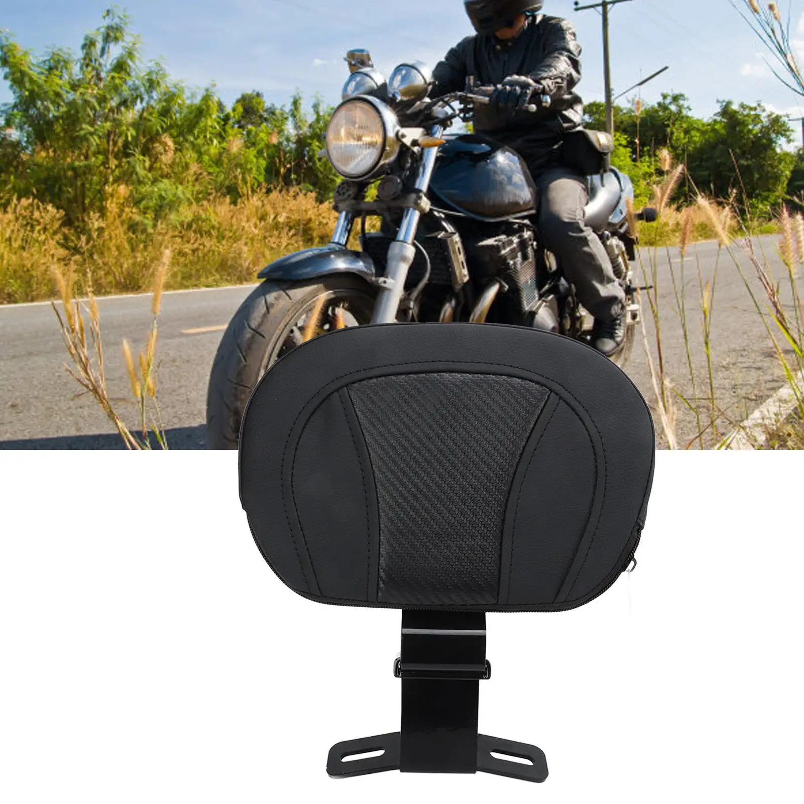 Passenger Backrest Comfortable Easy Clean Stabe Balance Driver Backrest Mounting Universal for motorbike