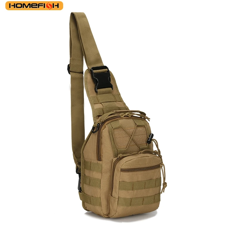 HOMEFISH Tactical Chest Bag for Men and Women, Outdoor Crossbody Shoulder Bag for Hiking, Camping, Travel and Sports