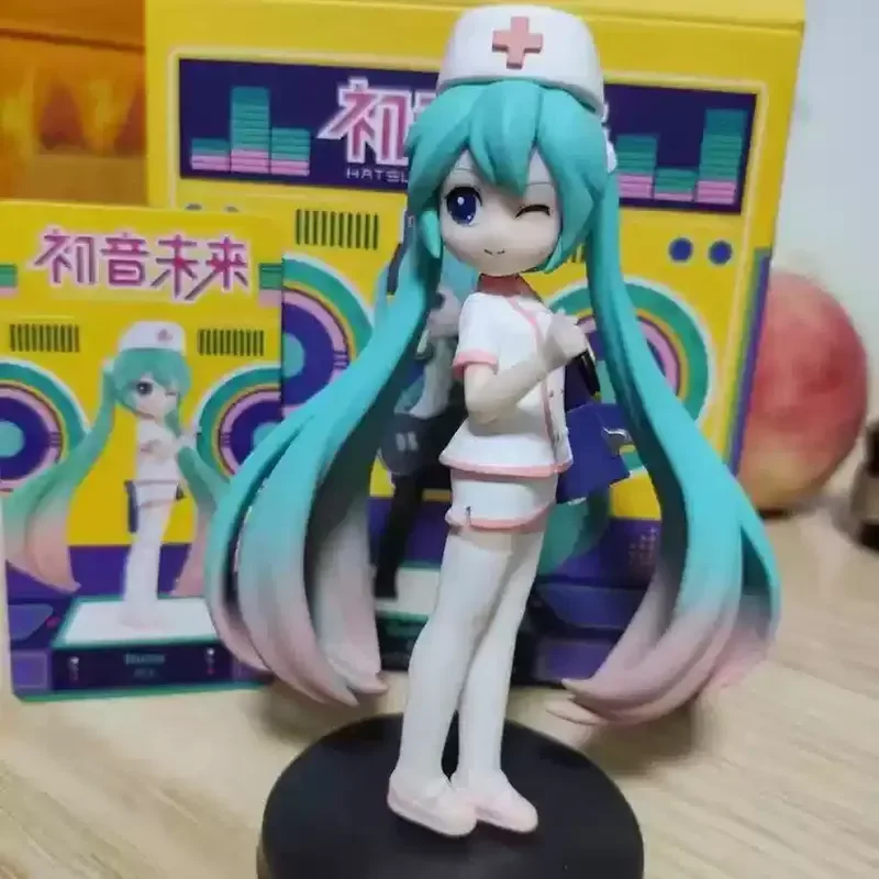 Genuine Hatsune Miku Anime Action Figure Model Series Action Career Scene 10cm-14cm Pvc Decor Figure Toys Gift Blind Box