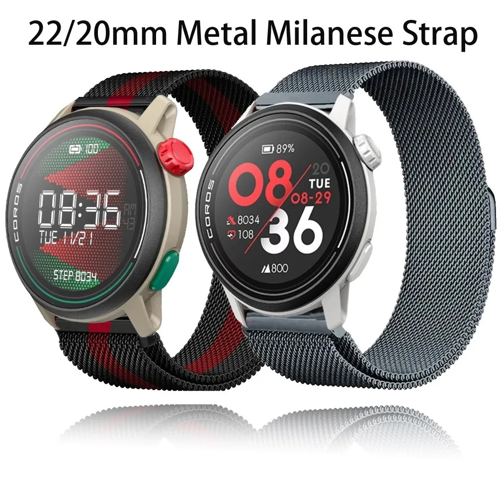 22/20 mm Metall-Milanese-Armband für COROS APEX 4 42 mm/PACE Pro, bequemes Band für CMF Watch 3 Pro für SUUNTO Run/Vertical 2 Gürtel