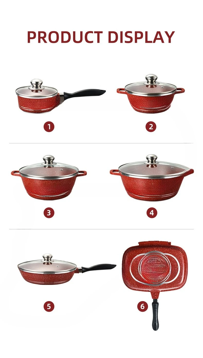 Aluminum pan 23-piece set Household kitchen non-stick