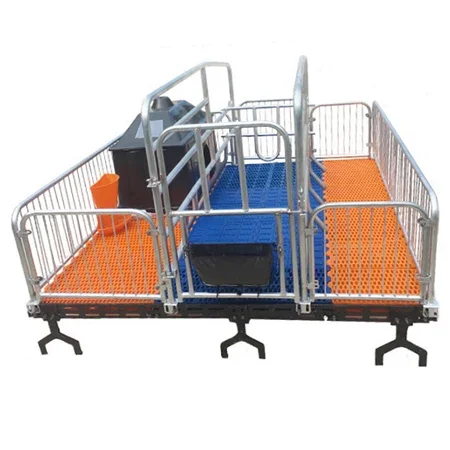 Low Price Pig Raising Equipment Hog Sow Cage Farrowing Crates Pig Breeding and Nursing Crates With Feeders and Farrowing Bed Pen