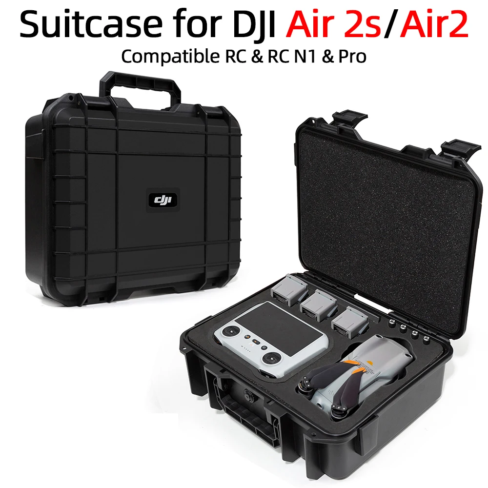 Suitcase for DJI Air 2S/Air 2 Compatible RC & RC N1 & Pro Controller Hard Case Explosion-proof Pressure Resistant Handbag