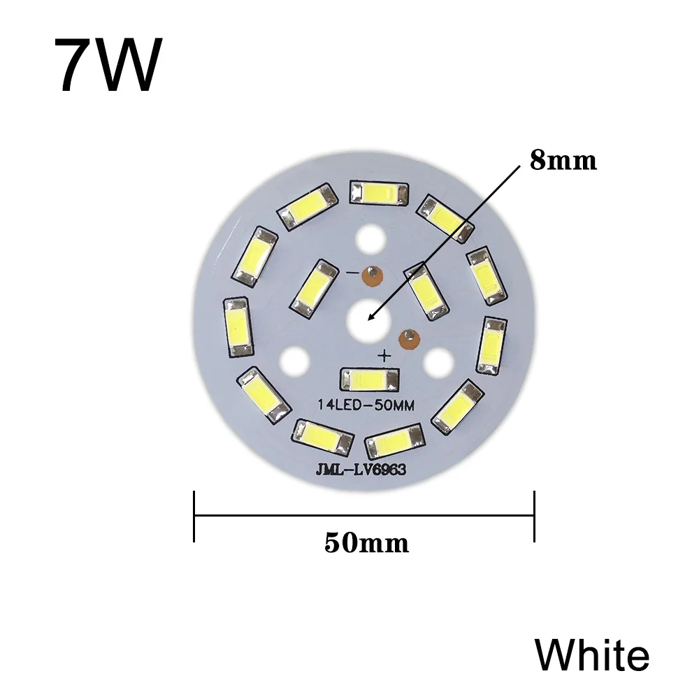 Imagem -02 - Painel de Luz Led de Alto Brilho Watts Branco Quente Diâmetro 50 mm Smd 5730 Painel de Luz para Lâmpada Embutida Fonte de Luz do Candelabro com 10 Peças