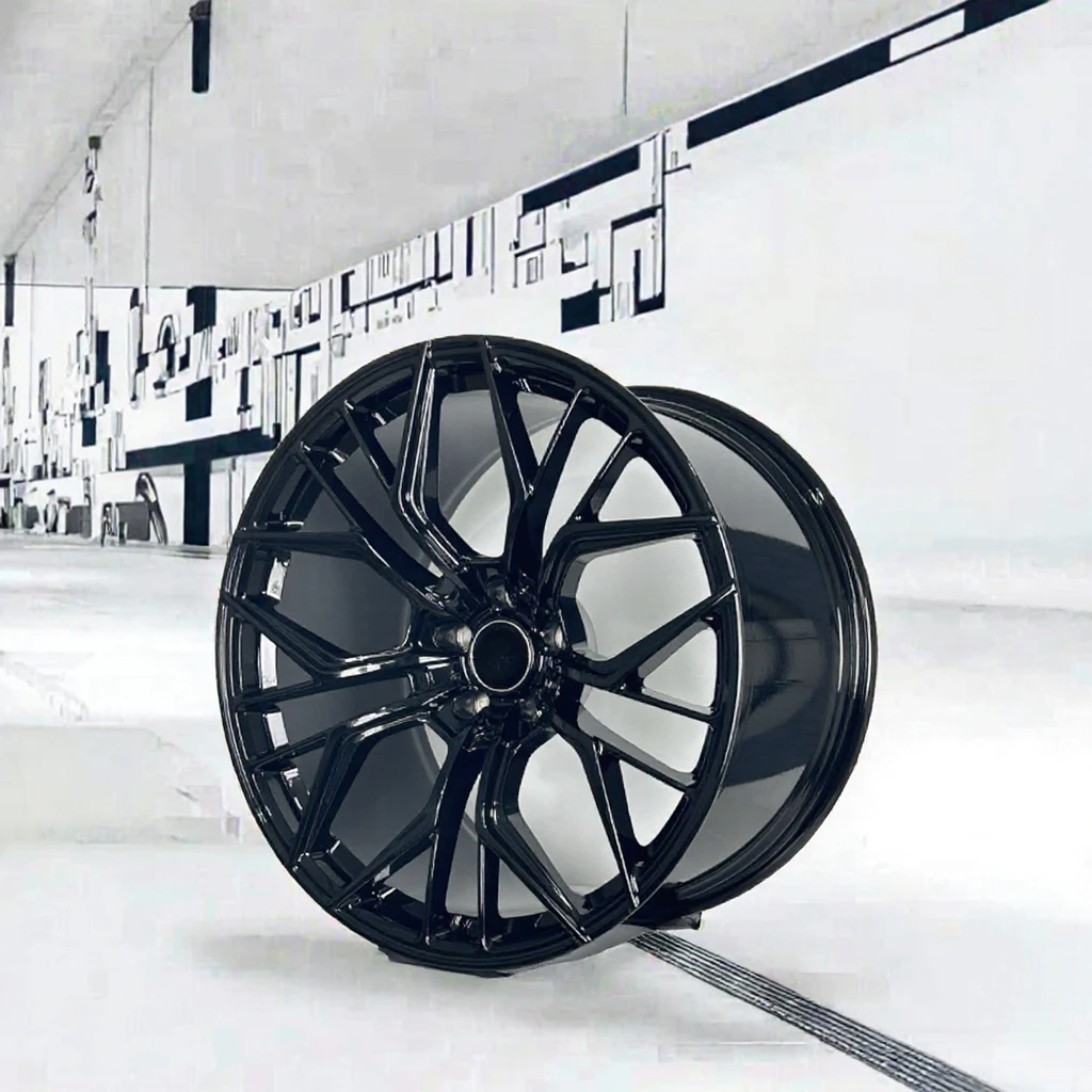 FCS-44 Custom 1 Piece Multi-spokes Hyper Black Finish Forged Aluminium Alloy Wheel New 20