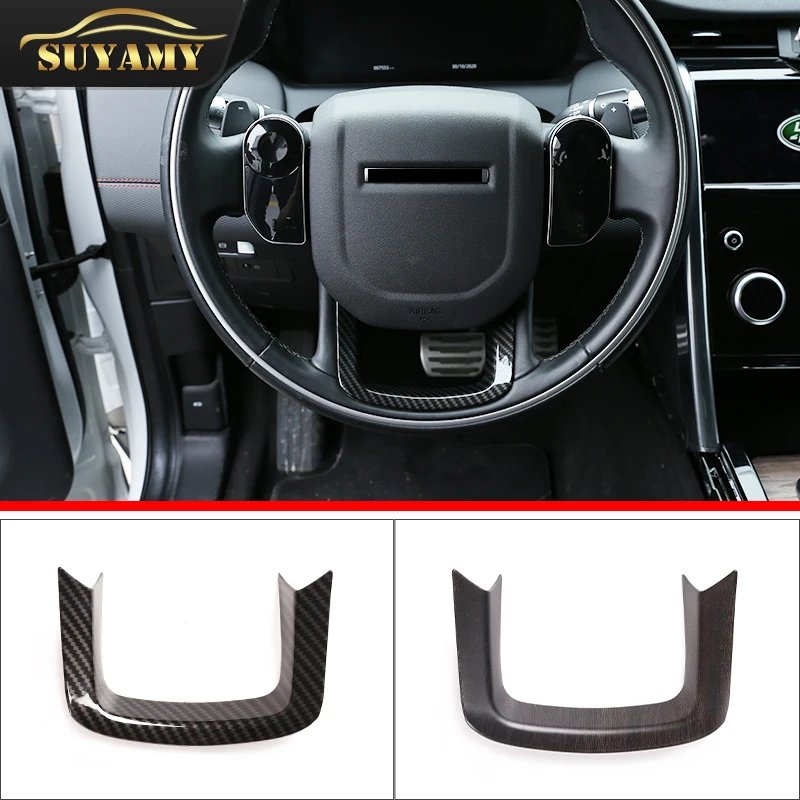 

For Land Rover Discover Sport 19-2020 ABS Carbon Fiber Steering Wheel Trim Frame Accessories For Range Rover Velar Sports Evoque