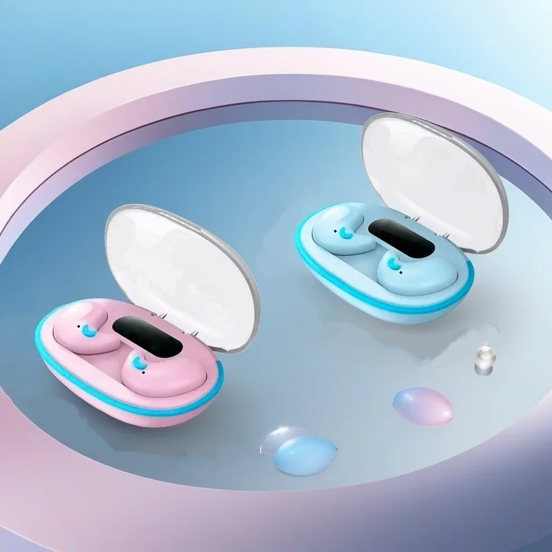 Auriculares X55 para dormir, miniauriculares inalámbricos para el trabajo, TWS, Bluetooth, estéreo, oculto, con micrófono, llamada HD, resistentes al agua