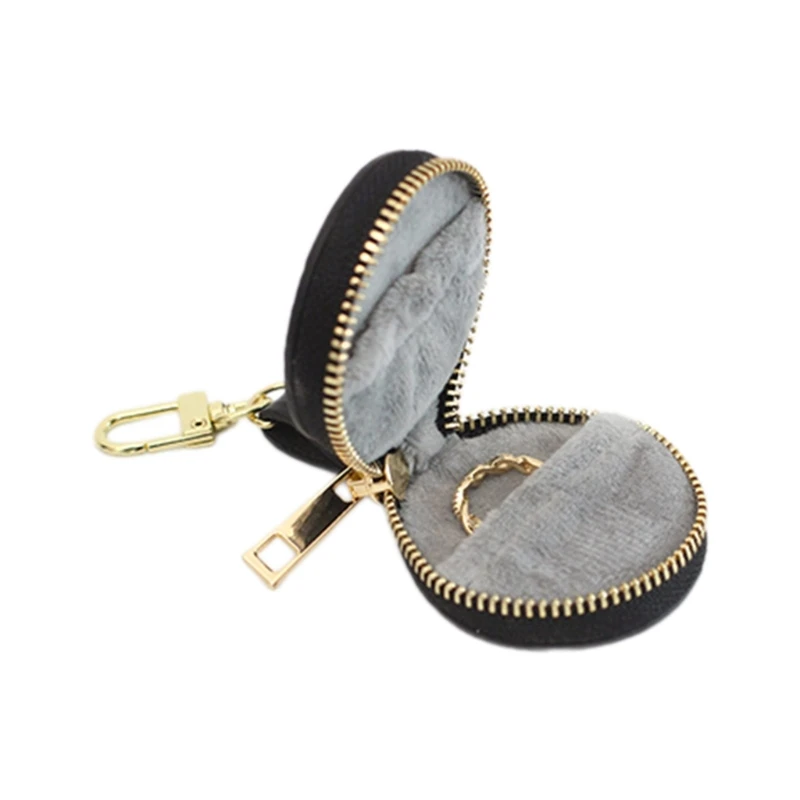 Portable Leather Jewelry Storage Box Compact Case Efficient Jewelry Storage Case Jewelry Packaging Bag Display Holder N2UE