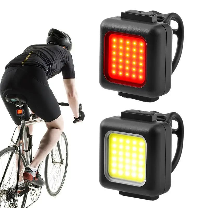 Bike Lights Front Back USB Rechargeable Front Back Bicycle Super Bright Lights Waterproof Mountain Road Safety Easy Mount LED