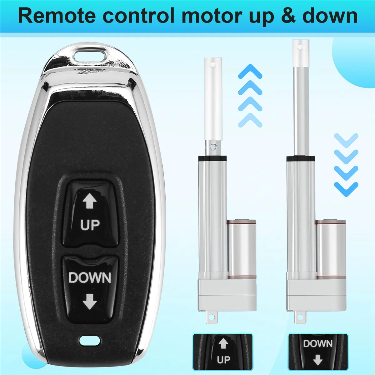 Actuador lineal de Motor de CC de 12V, Control remoto inalámbrico, interruptor Dpdt de avance inverso, Putter eléctrico multifunción remoto C Z