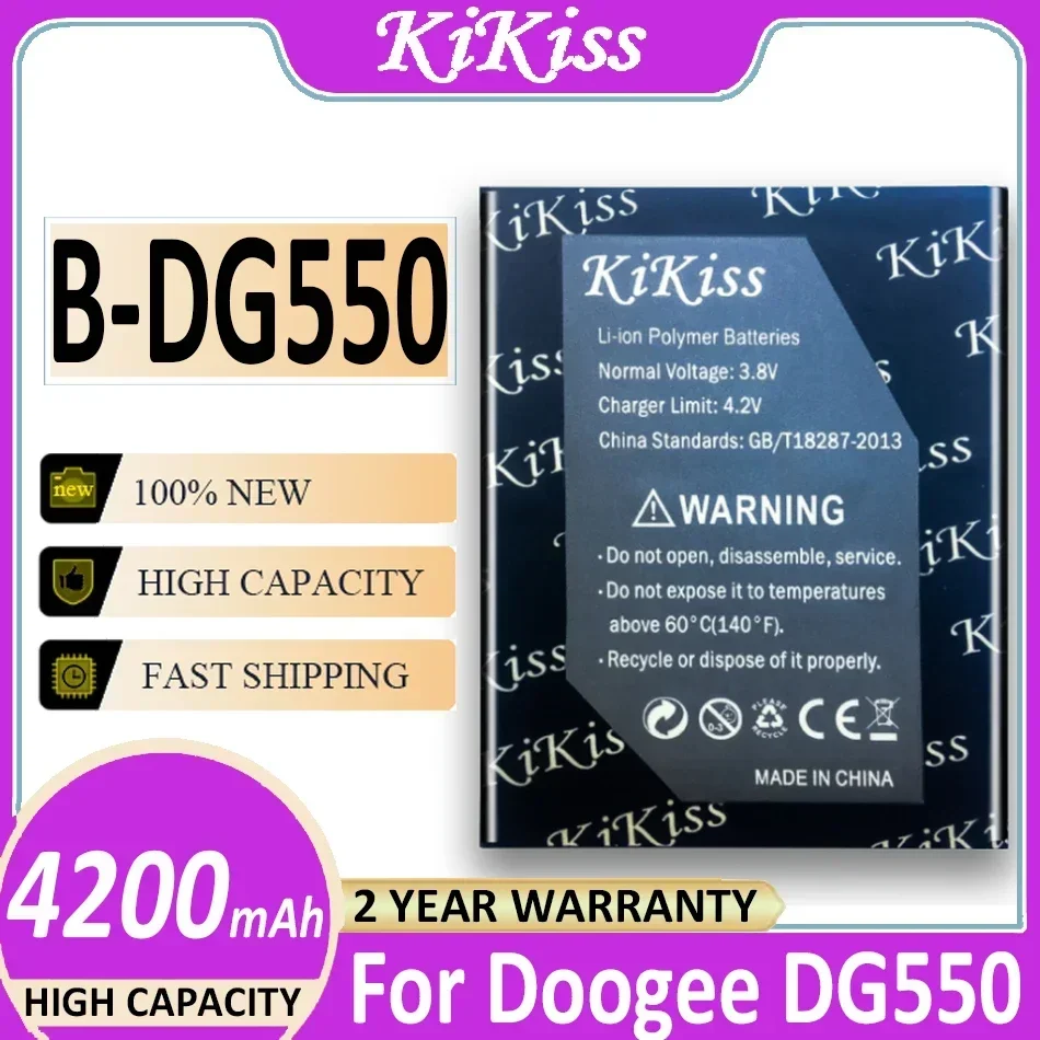 Baterai ponsel B-DG550 DG550 untuk Doogee Dagger 550 4200mAh baterai pengganti kapasitas nyata baterai Kualitas Terbaik