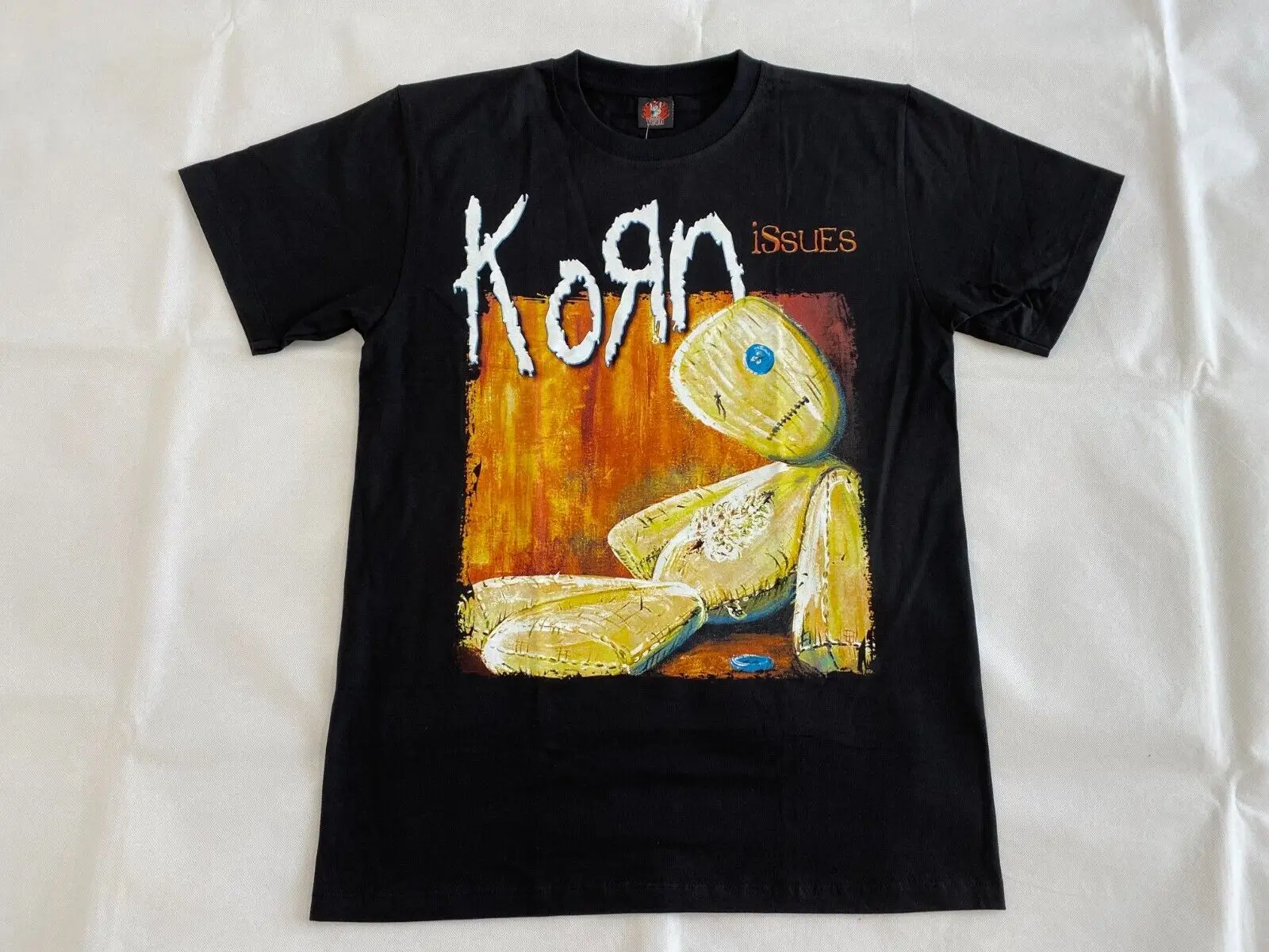 Vintage Korn Issues Rock Band Graphic Print T-Shirt Black Large