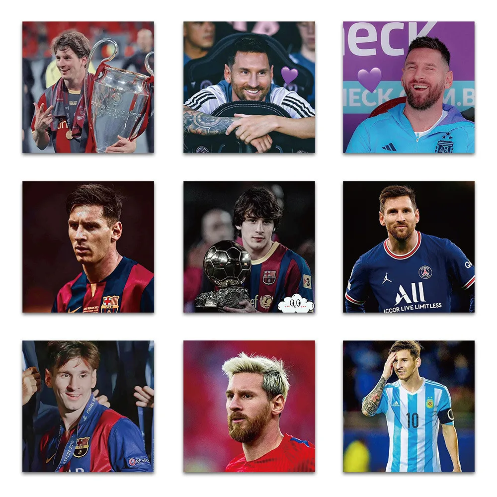 60PCS Football Star Messi Graffiti Aufkleber für Helm Fahrrad Hand Konto Federmäppchen Aufkleber