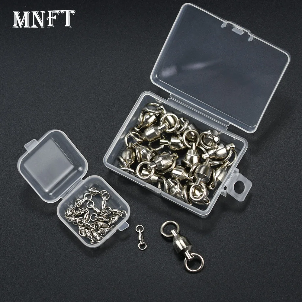 18 Teile/schachtel Heavy-Duty Lager Wirbel Angeln Stecker Edelstahl Ball Barrel Roll Wirbel Solide Ring Tackle Zubehör