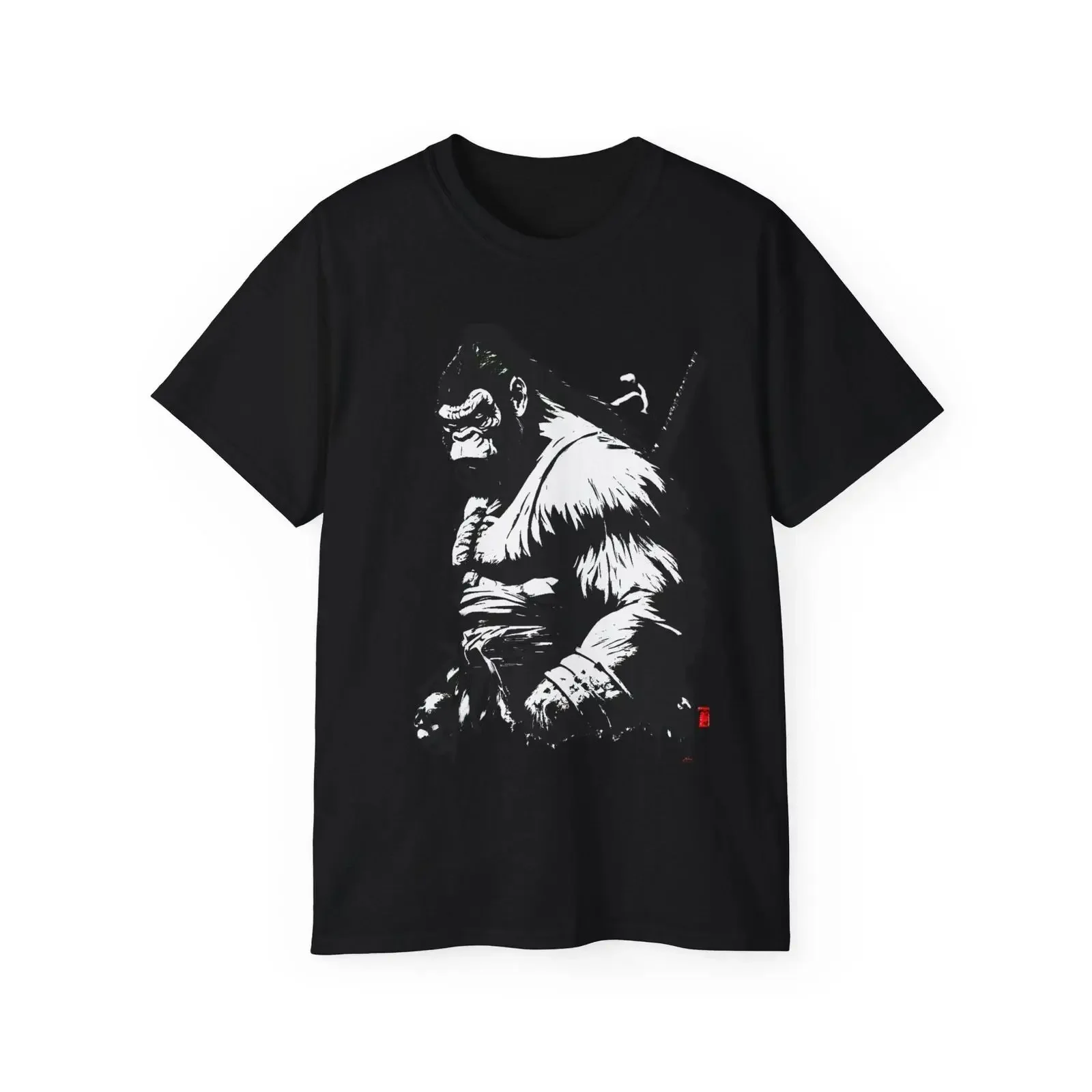 Samurai Gorilla Ronin Apeman T Shirt vintage Washed Comfortable Casual Stylish Top For Everyday Wear Stretched Unisex fashion