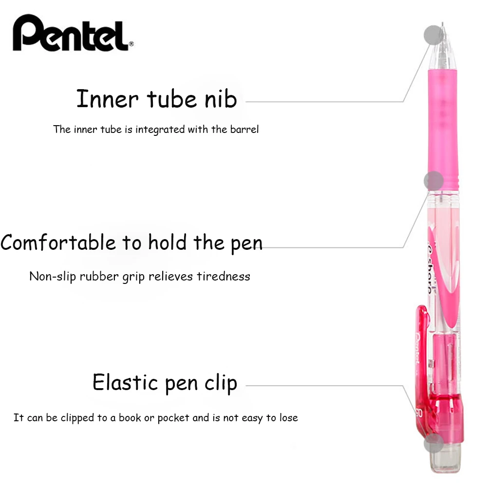 Japan Pentel E-sharp Mechanical Pencil 0.5mm Not Easy To Break The Core Movable Pencil Drawing Hand-painted Design Stationery