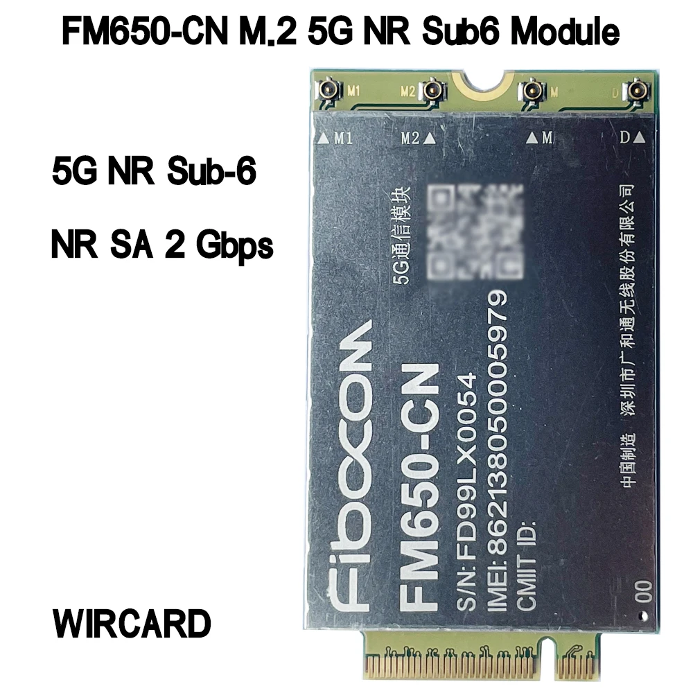 WIRCARD FM650-CN 5G NR Sub-6 SA 5G Card M.2 5G Module For laptop