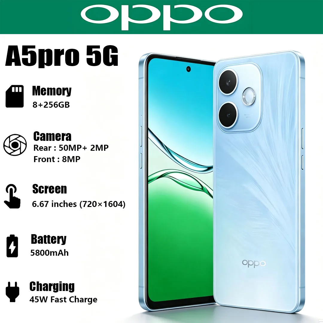 New OPPO A5 Pro 5G Smartphone 6.67